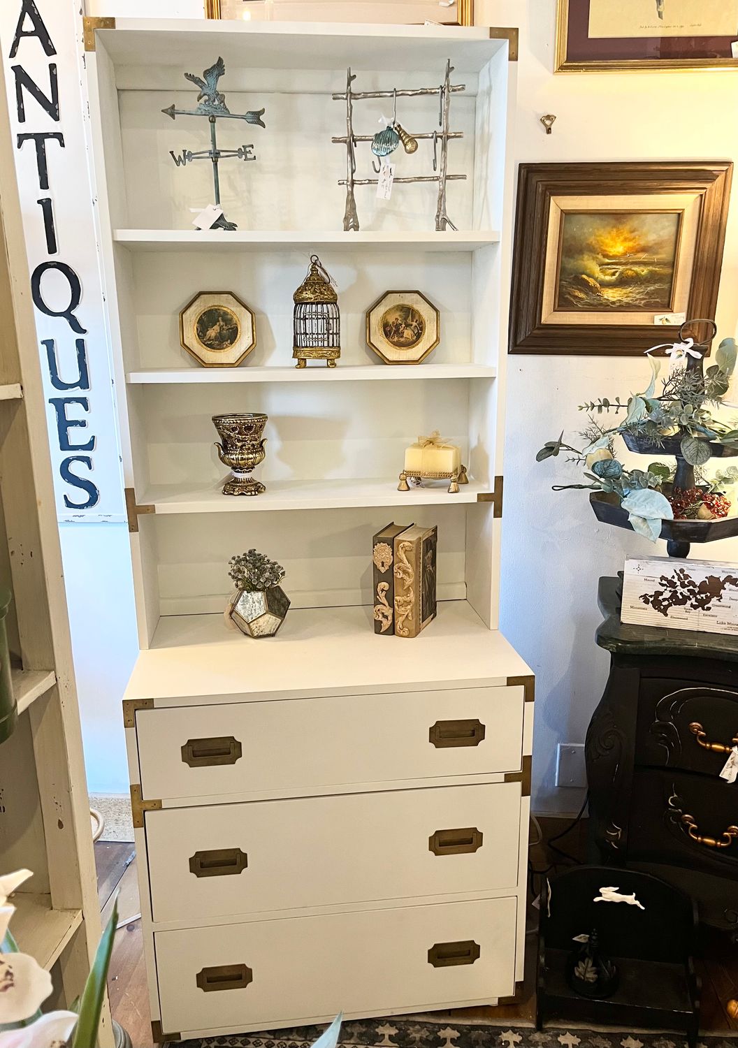 Campaign Dresser Bookcase