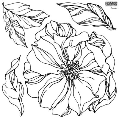 "Peonies"  2 Gorgeous sheets  2021 IOD Decor  Stamp ~