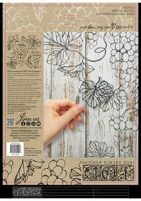 "Grapes"   2021 IOD Decor  Stamp ~  1  Beautiful sheet of plump grapes with leaves