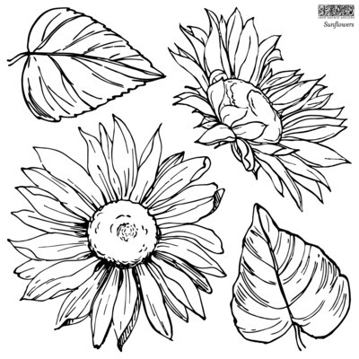 "Sunflower"  ~2021 NEW  IOD  2 Stamps  12X12
