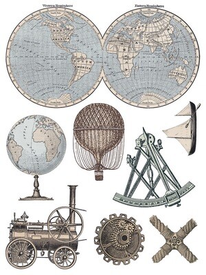 "Exploration" ~ 2021  IOD Decor Transfer 12x16 Pad™  8 sheets