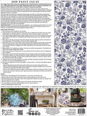 PAINT INLAY /  "INDIGO FLORAL"