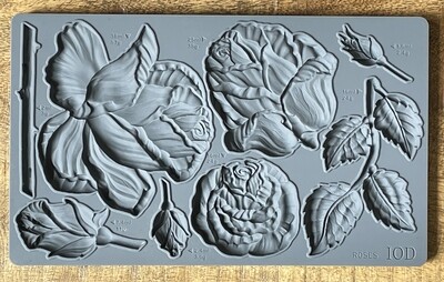 Roses 6&quot; x 10&quot; IOD Decor Mould ~