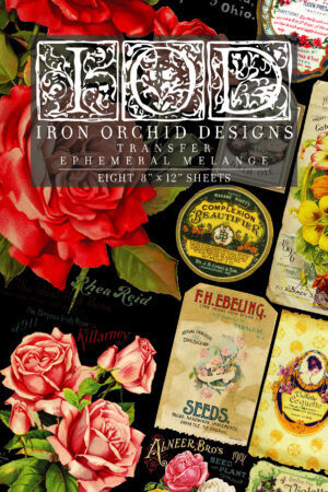 Ephemeral Melange   8X12 Pad™ 8 sheets IOD Decor Transfer -