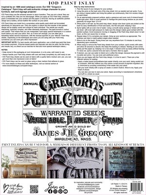 PAINT INLAY " GREGORY’S CATALOGUE 12×16 PAD  8pgs