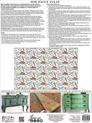 PAINT INLAY " PARADISE" 12×16 PAD  8pgs