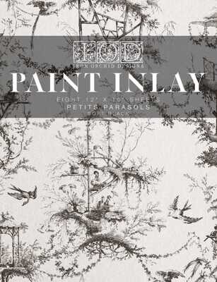 PAINT INLAY "PETITS PARASOLS " 12×16 PAD 8pgs