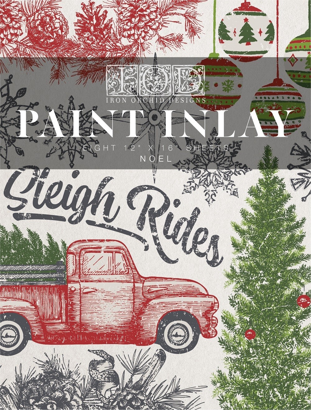 &quot; NOEL &quot; 12×16 PAD  8pgs  2022 -CHRISTMAS   PAINT INLAY