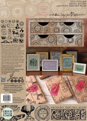 " ANTIQUITIES "   12X12  DECOR STAMP 2023