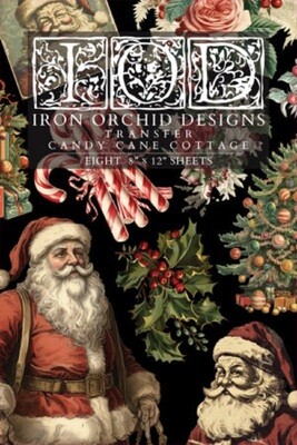 Christmas Transfer 2023  &quot;CANDY CANE COTTAGE&quot; 8x12 Pad