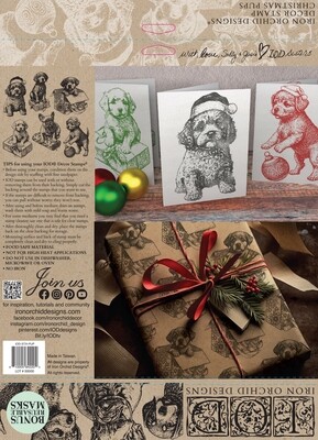 Christmas 2023 " CHRISTMAS  PUPS "  12X12  Stamp