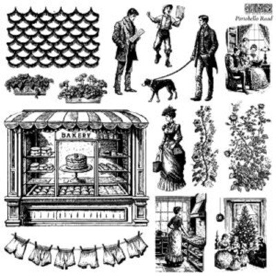 Christmas 2023 "PORTABELLO ROAD"  12X12  STAMP  2 SHEETS
