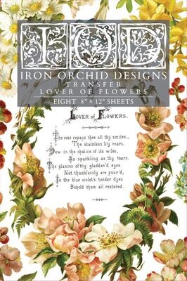 2024 DECOR TRANSFER "LOVER OF FLOWERS "™ 8x12 - 8 pages