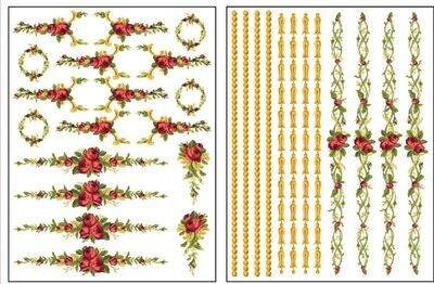 PETITE FLEUR - RED  2024 PAINT INLAY 12×16 PAD  4pgs LIMITED RELEASE