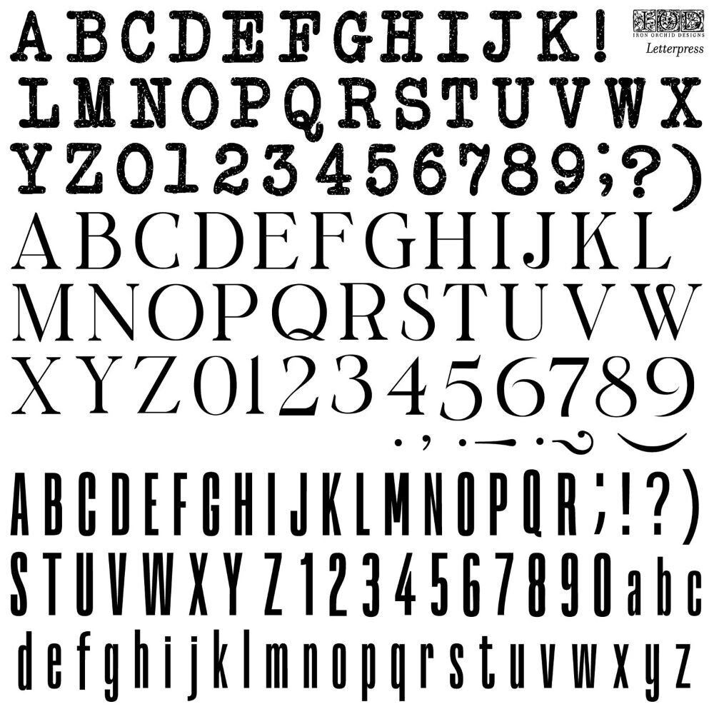 LETTERPRESS  -  IOD  Decor Stamp  12X12