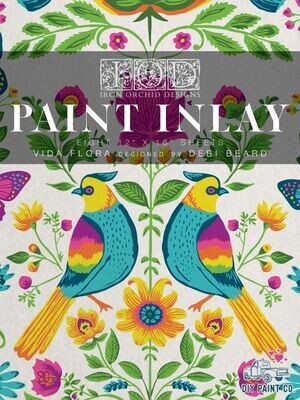 PAINT INLAY &quot; VIDA FLORA &quot; 12×16 PAD  8pgs