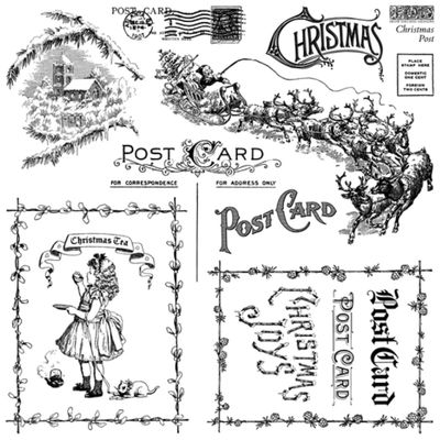 2025 CHRISTMAS POST 12X12 STAMP