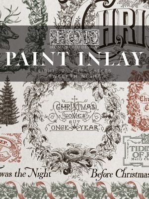 2025 TWELFTH NIGHT HOLIDAY  PAINT INLAY &quot;     &quot; 12×16 PAD  8pgs