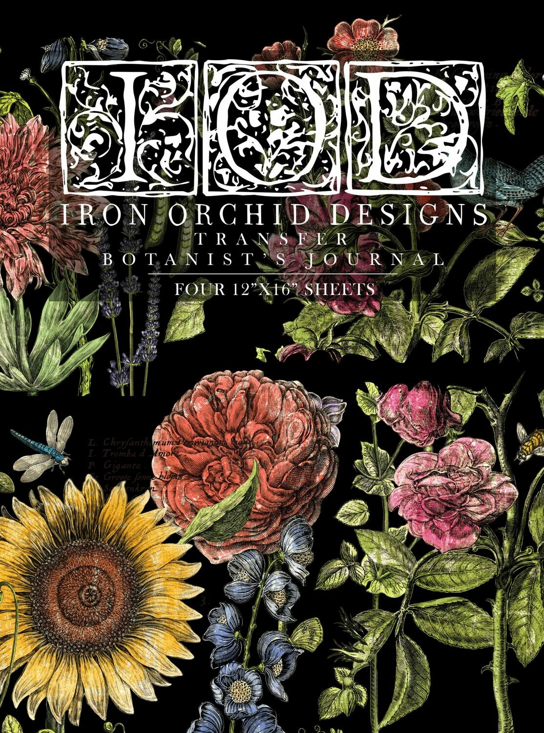 Botanists Journal 12x16 Pad™ 4 sheets IOD Decor Transfer -