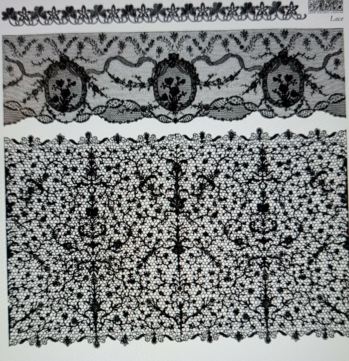 2026  LACE   12X12   DECOR STAMP