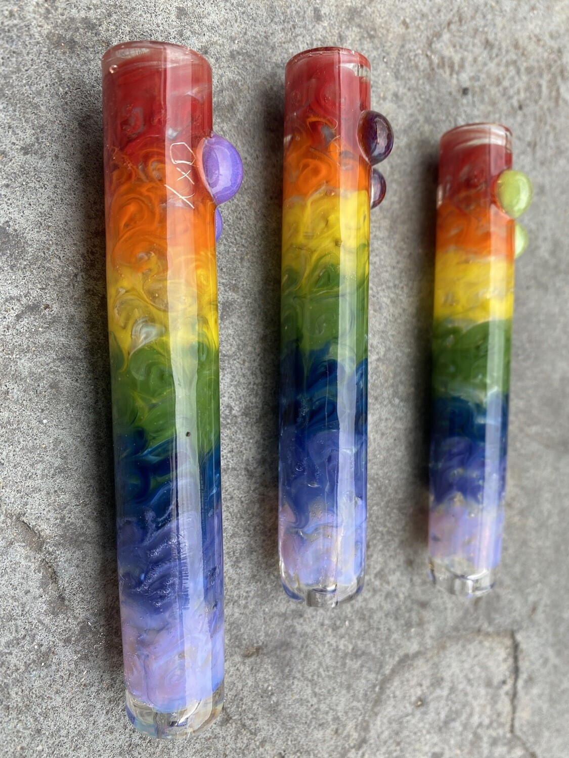 Rainbow Chillum By Oxy Glass