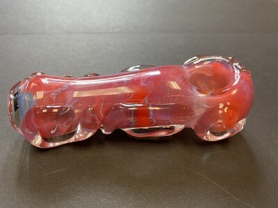 Pink Swirl Heavy Hand Pipe By Glass By Nobody