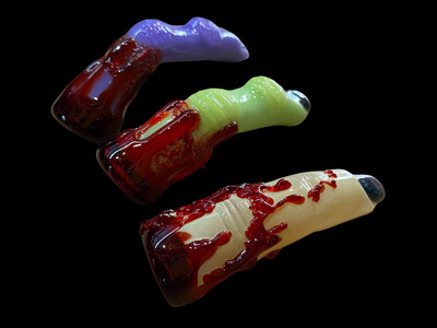 Custom Zombie Finger Chillum Pipe