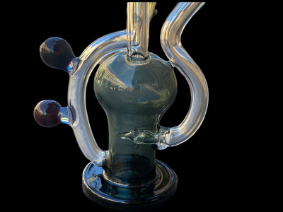 Dale’s Headies 10” Fumed With Accents Recycler Rig   #1