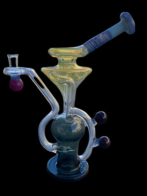 Dale’s Headies 10” Fumed With Accents Recycler Rig   #1