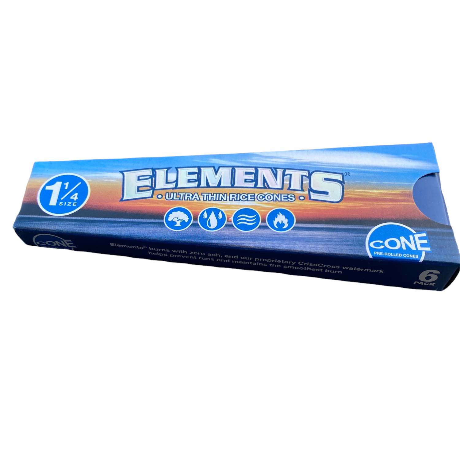 Elements Ultra Rice Cones 1 1/4 6pk