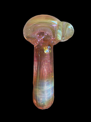 Gold Fumed Hand Pipe By Post Glassworks