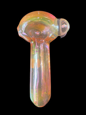 Gold Fumed Hand Pipe By Post Glassworks