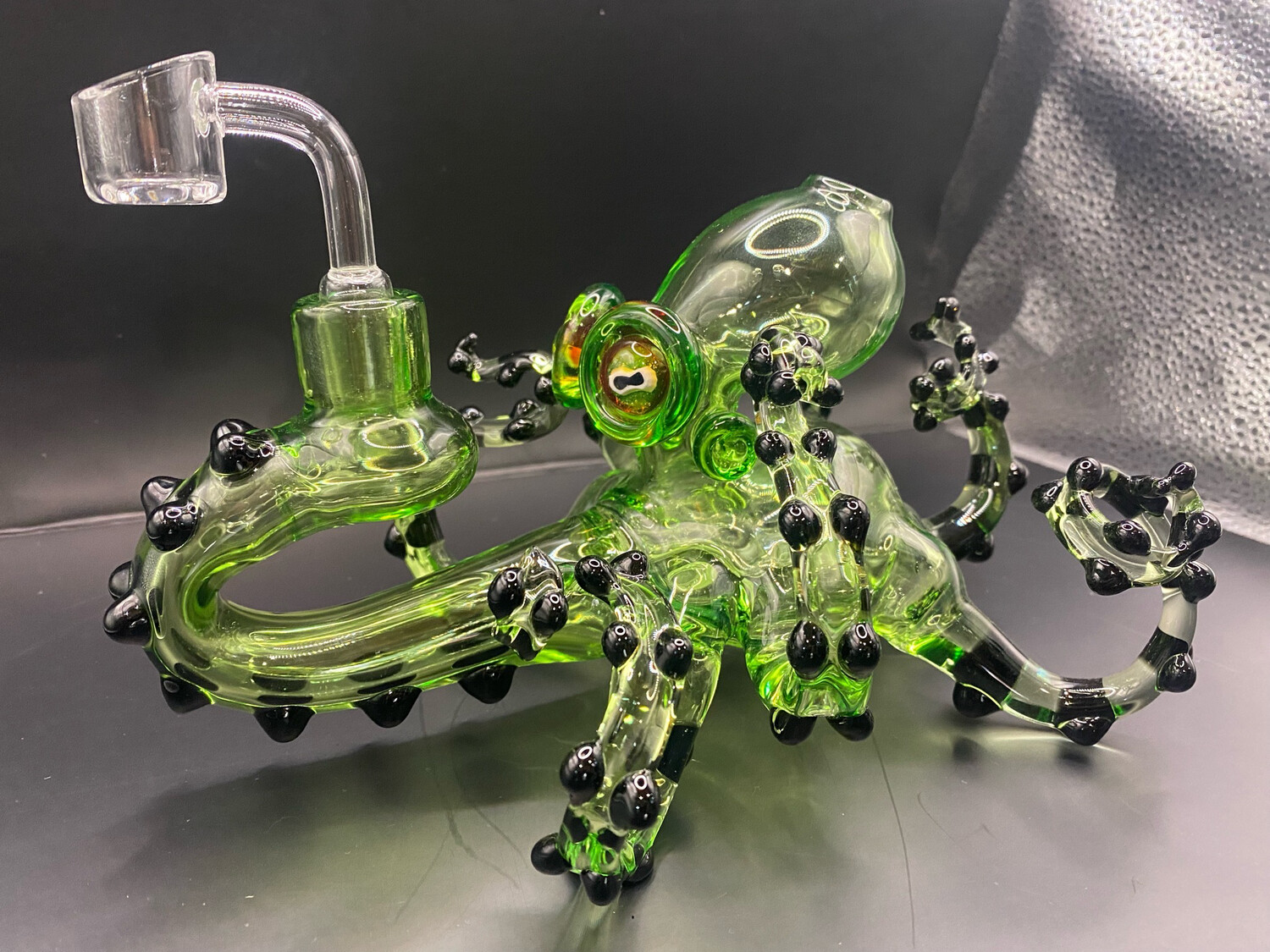 Green Octopus Rig By Pacini Glass