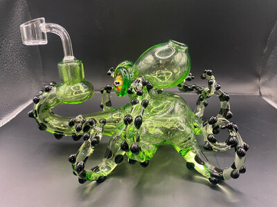 Green Octopus Rig By Pacini Glass