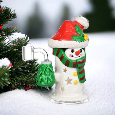Seasonal Snowman Dab Rig 6.75”