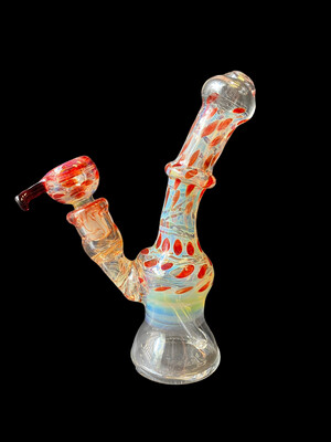 Custom Hand Blown WaterPipe / Build In Downstem 14mm 8”