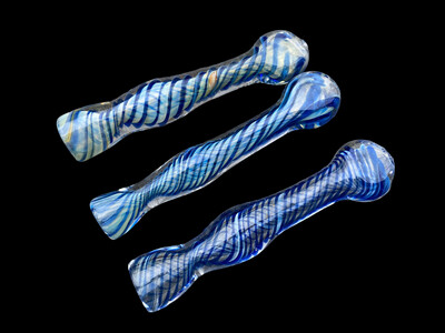 Blue Swirl Hitter 4in