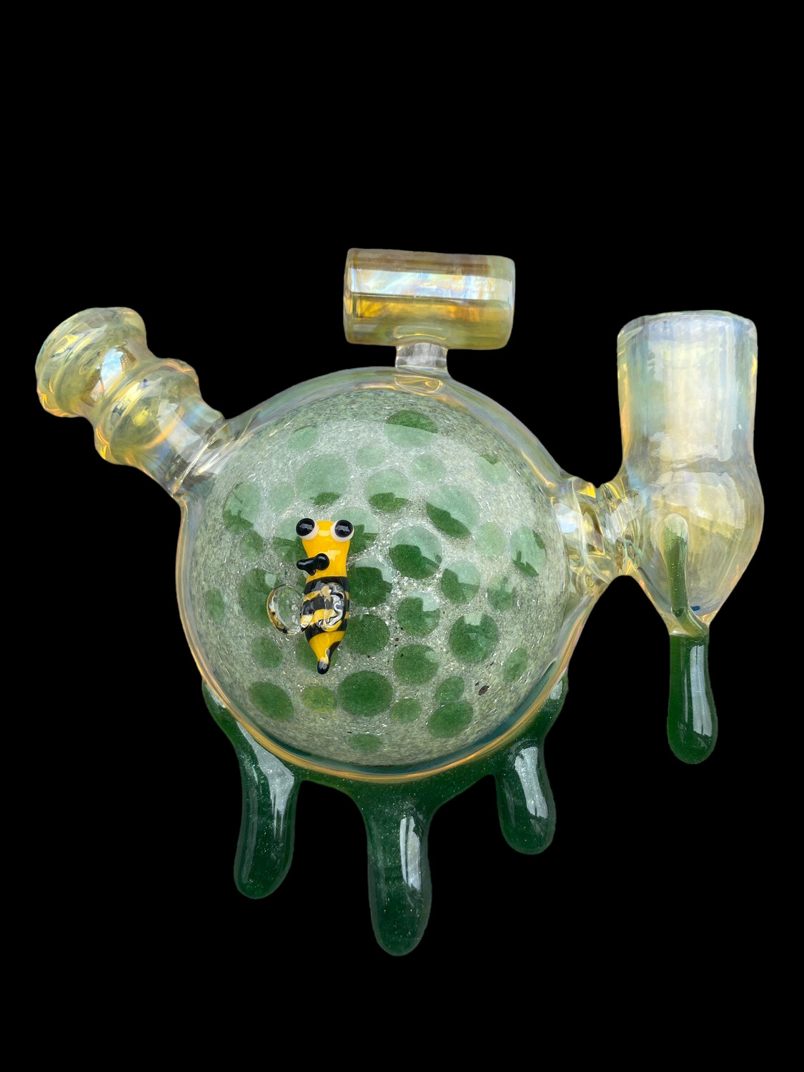 Green Honey Comb Pendant Rig W/ Bee