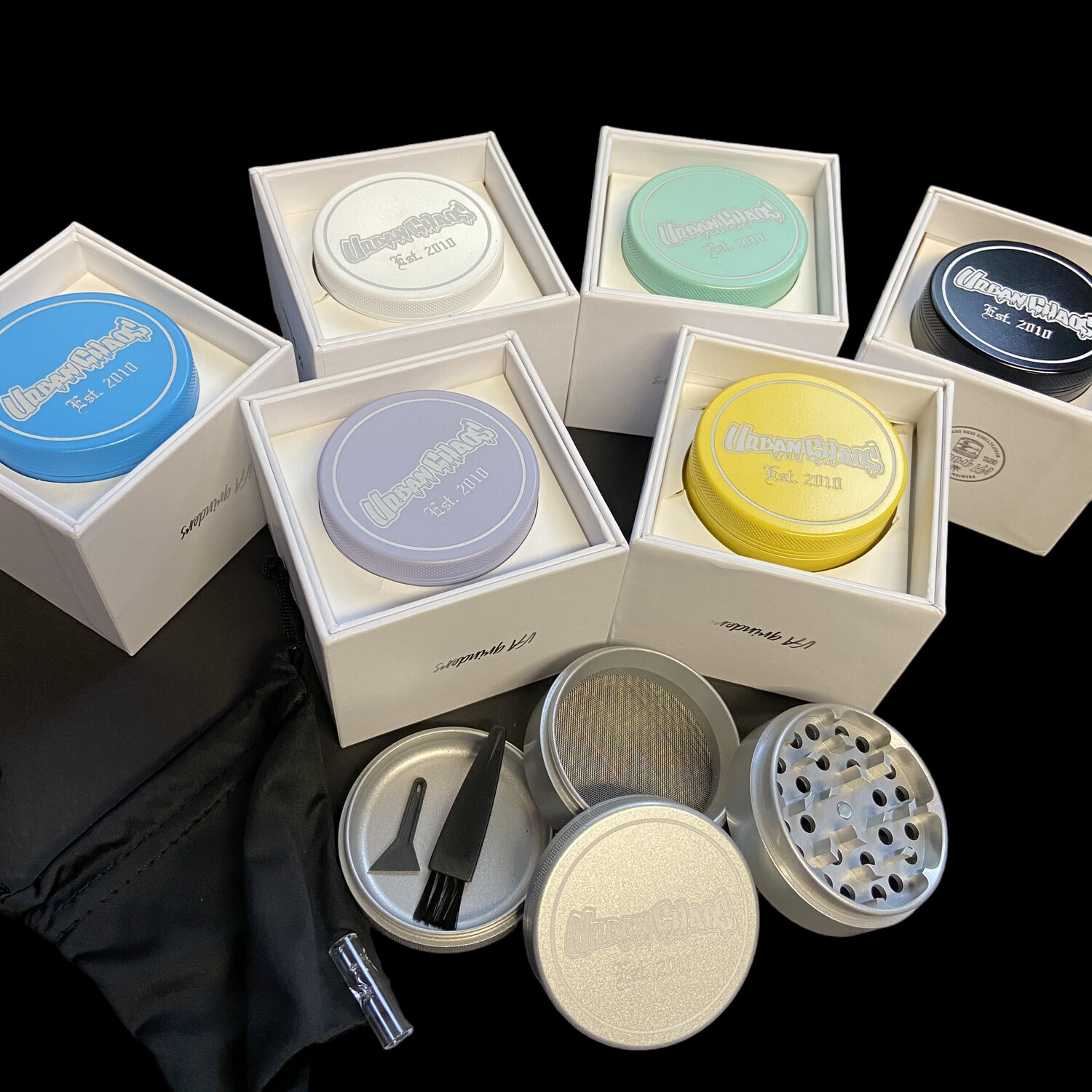 Urban Chaos Premium Non Stick Ceramic 2.5” 4 Piece Grinder