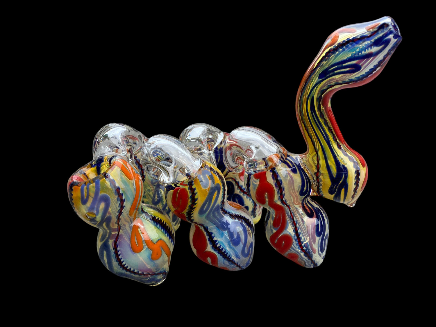 5 Chamber Bubbler - Red/Blue Fume