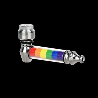 Metal Rainbow Striped Pipe 3”