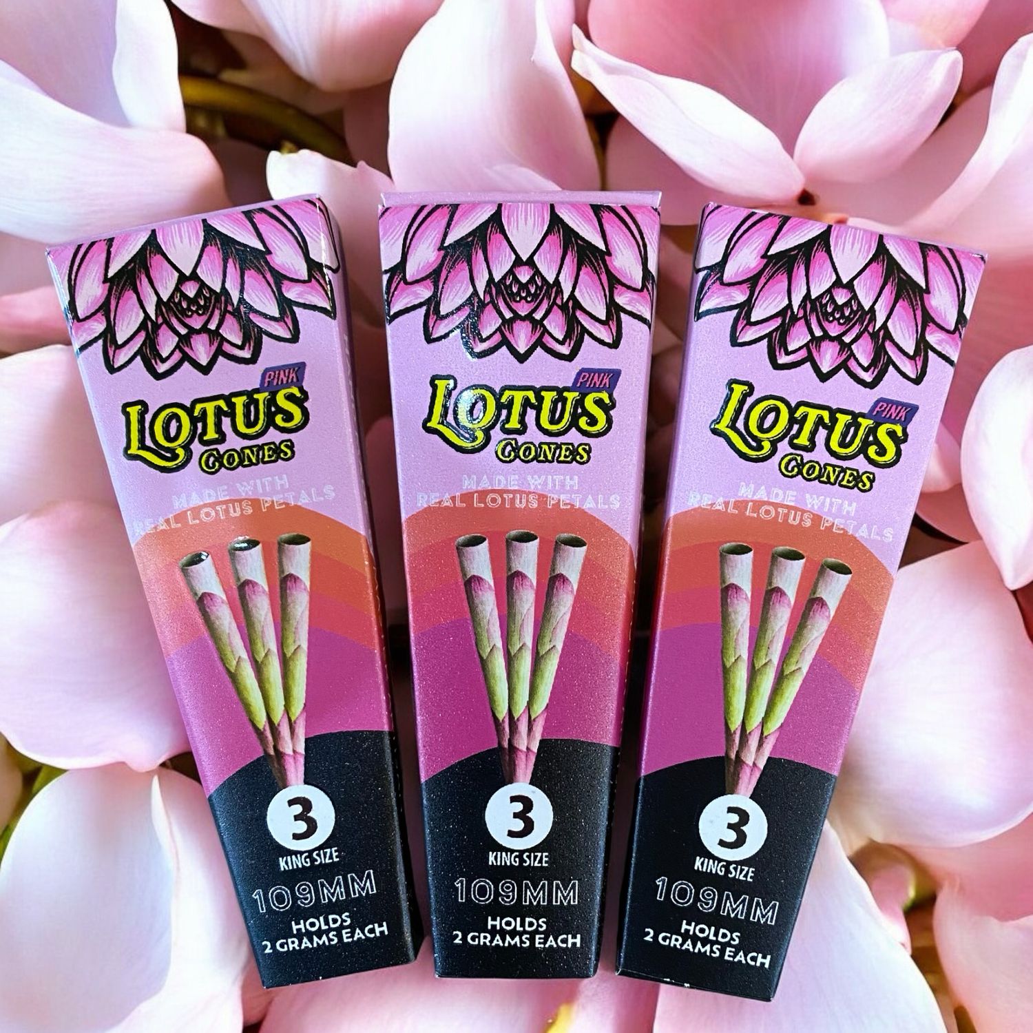 Pink Lotus Cones King Size 3ct