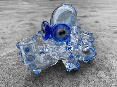 Blue Octopus Rig by Pacini Glass