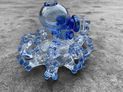 Blue Octopus Rig by Pacini Glass