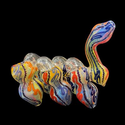 5 Chamber Fumed Bubbler (red/orange/blue)