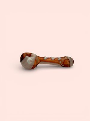 4.5” Heart Handpipe (red &amp; white)