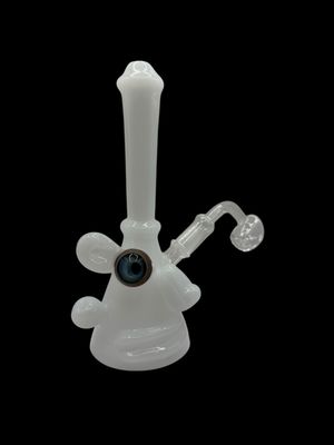 7.25” Diamond Glass Picasso Rig - White