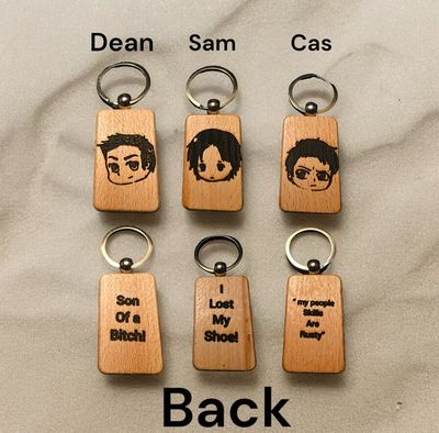 Supernatural Engraved Keychains