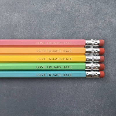 Pencils-Love Trumps Hate