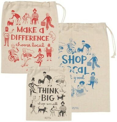 Set of Three Produce Bags-Shop Local